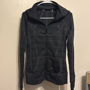 Athleta Striped Strength Zip-up Hoodie XS